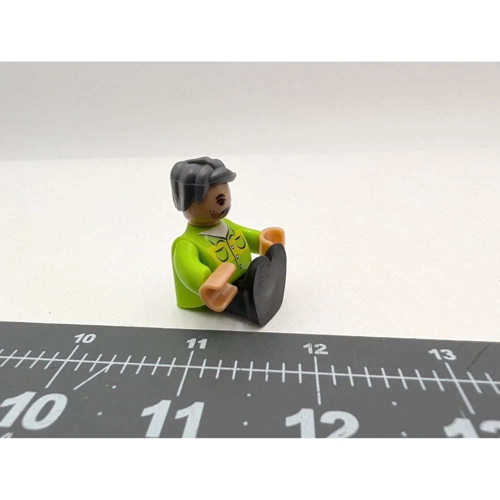 Man Figure Lime Green Shirt Black Pants Stubble Action 1.75 in